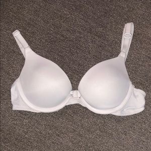 Pink white push up bra